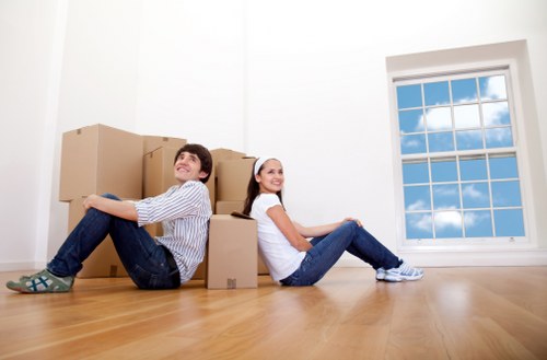 Furniture being loaded carefully for an office or home move in Stpaulscray
