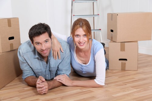 Cubic-yard estimate example for apartment contents and boxes