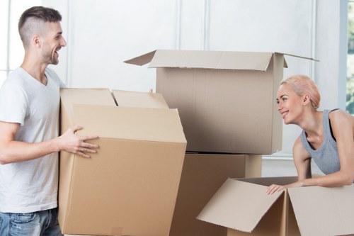 Professional movers handling household items during a Stpaulscray relocation