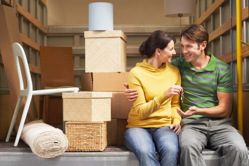 Organised mobile self storage container for household items
